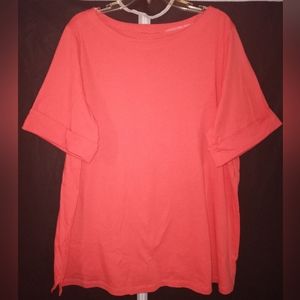 Woman Within Orange Top Size 1X